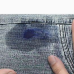 методика устранения пятна на джинсах