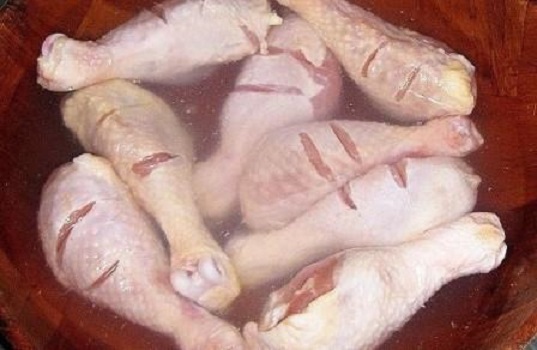 вымачивание куриного мяса в соленой воде